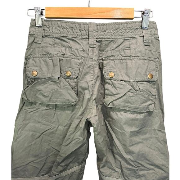 Boston Proper Y2K 90s Kim Possible Army Green Baggy Utility Cargo Pants Size 2 - Picture 6 of 13